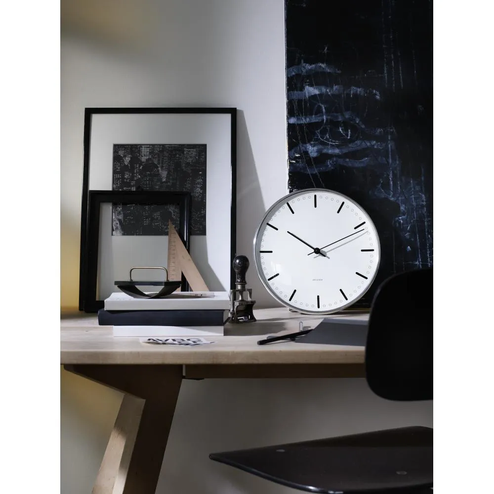 Arne Jacobsen City Hall Wall Clock, 21cm