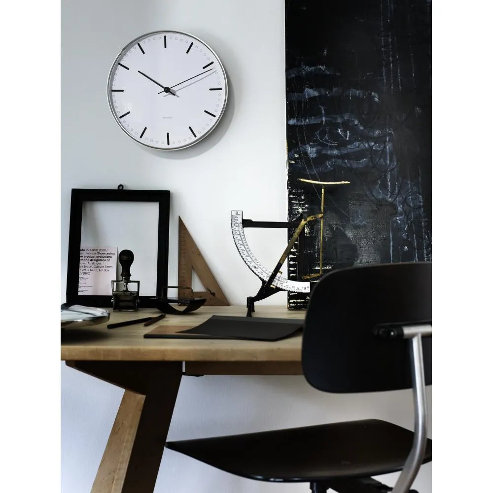Arne Jacobsen City Hall Wall Clock, 29cm