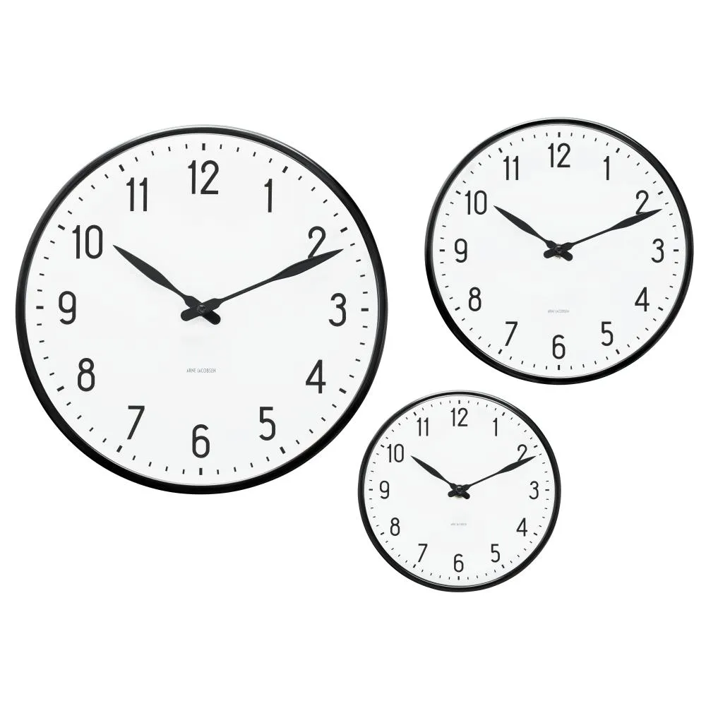 Arne Jacobsen Station Wall Clock, 21cm