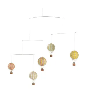 Authentic Models Sky Flight Mobile With Balloons, Pastel Rainbow