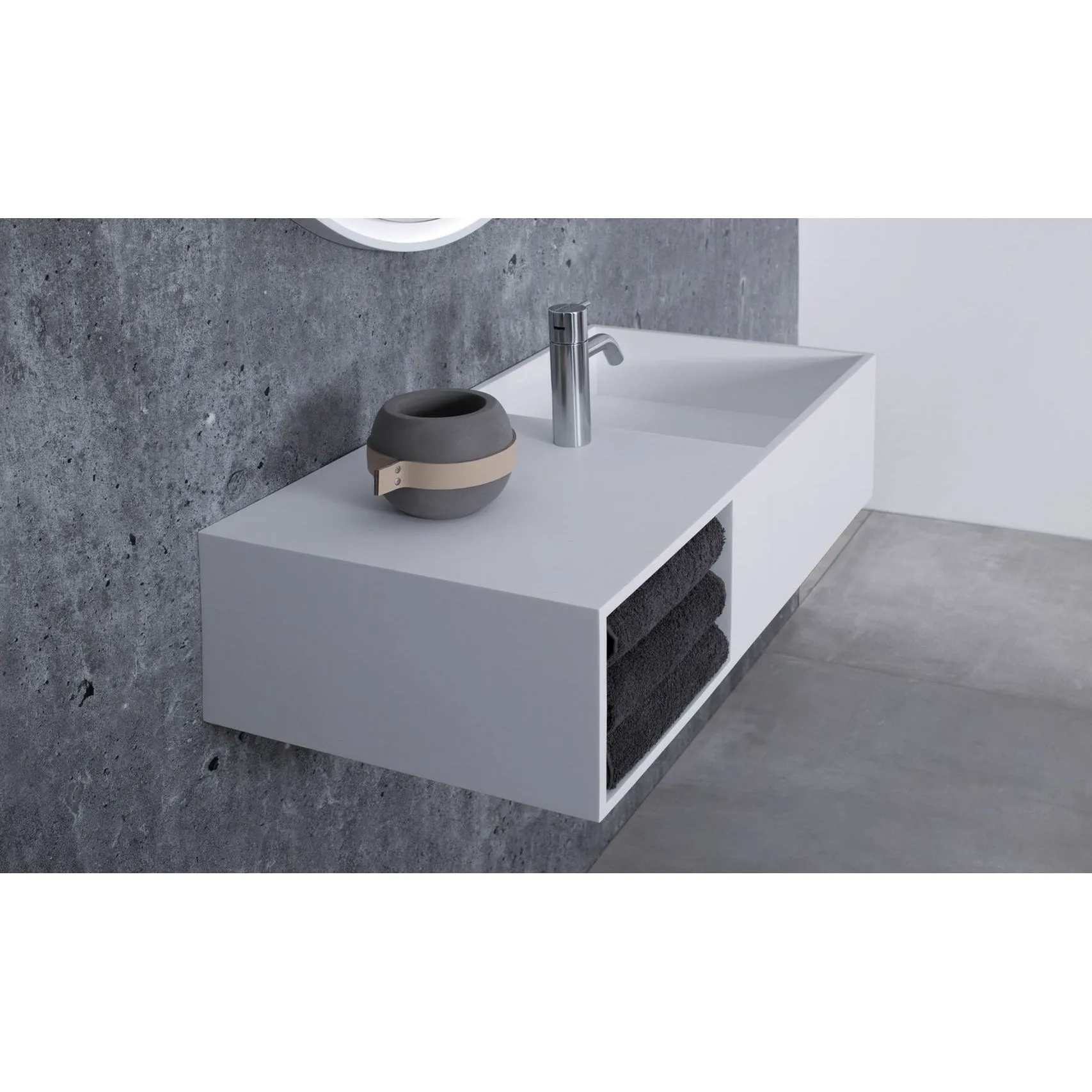 Copenhagen Bath Søndersø Right Wash Basin, L80 Cm