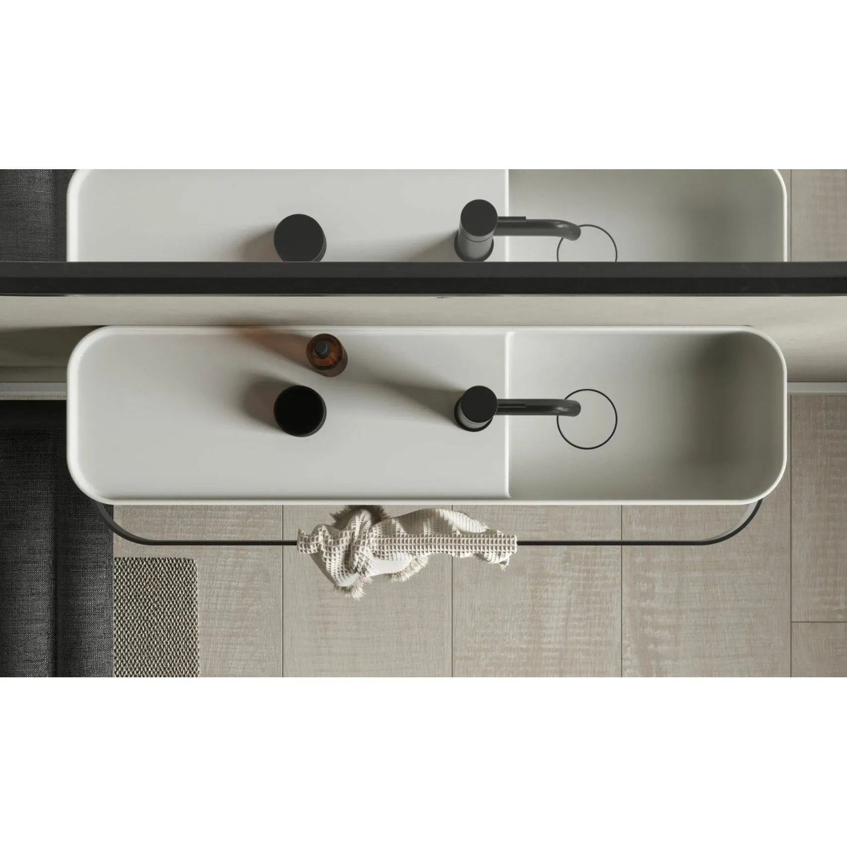 Copenhagen Bath Yuno Rail Wash Basin, L80 Cm