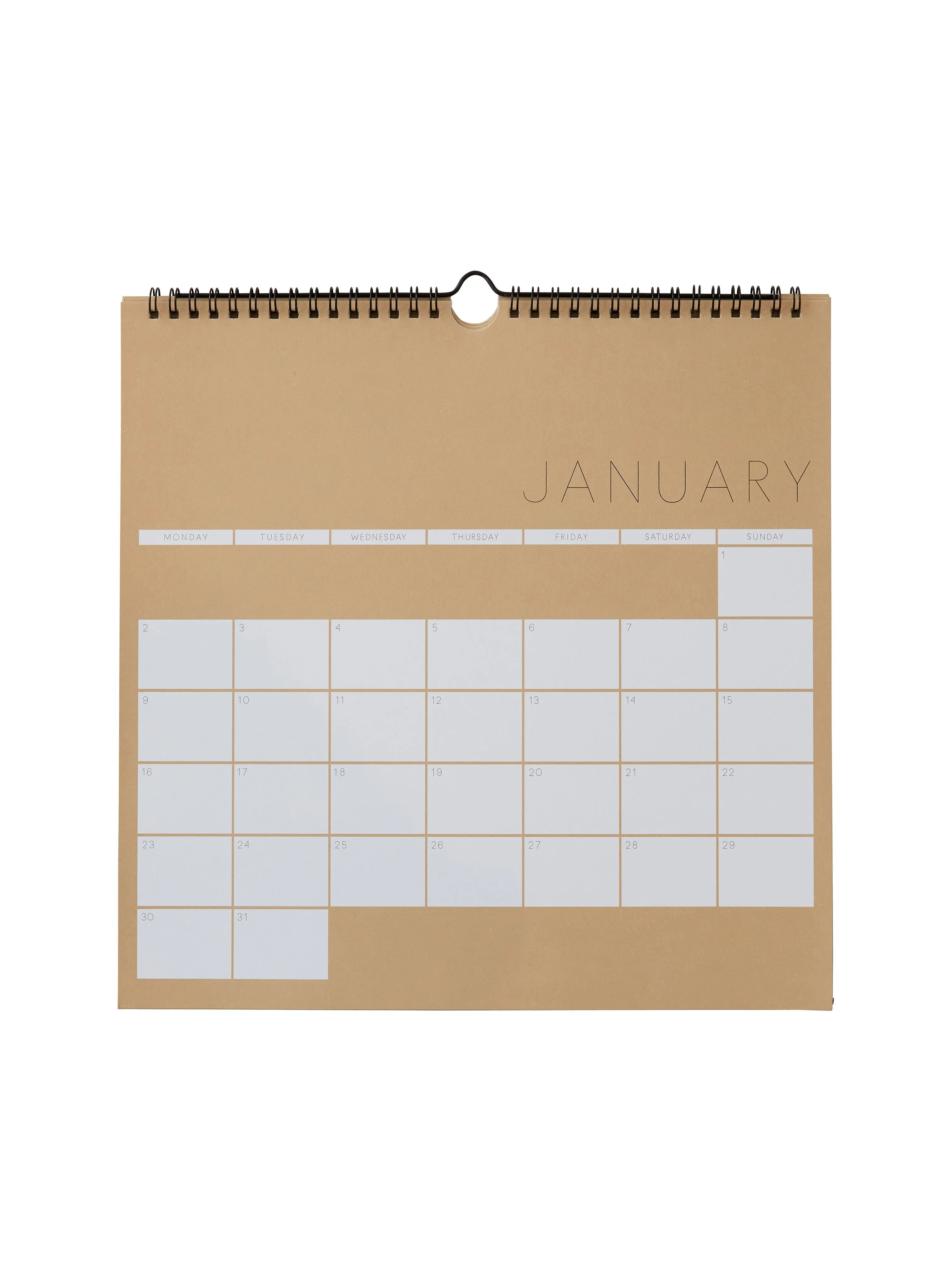 Design Letters Wall Calendar 2023, Beige