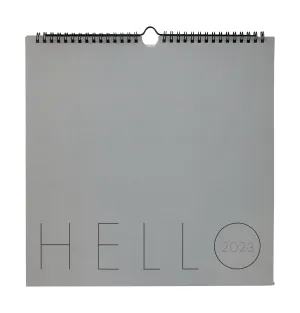 Design Letters Wall Calendar 2023, Cool Gray