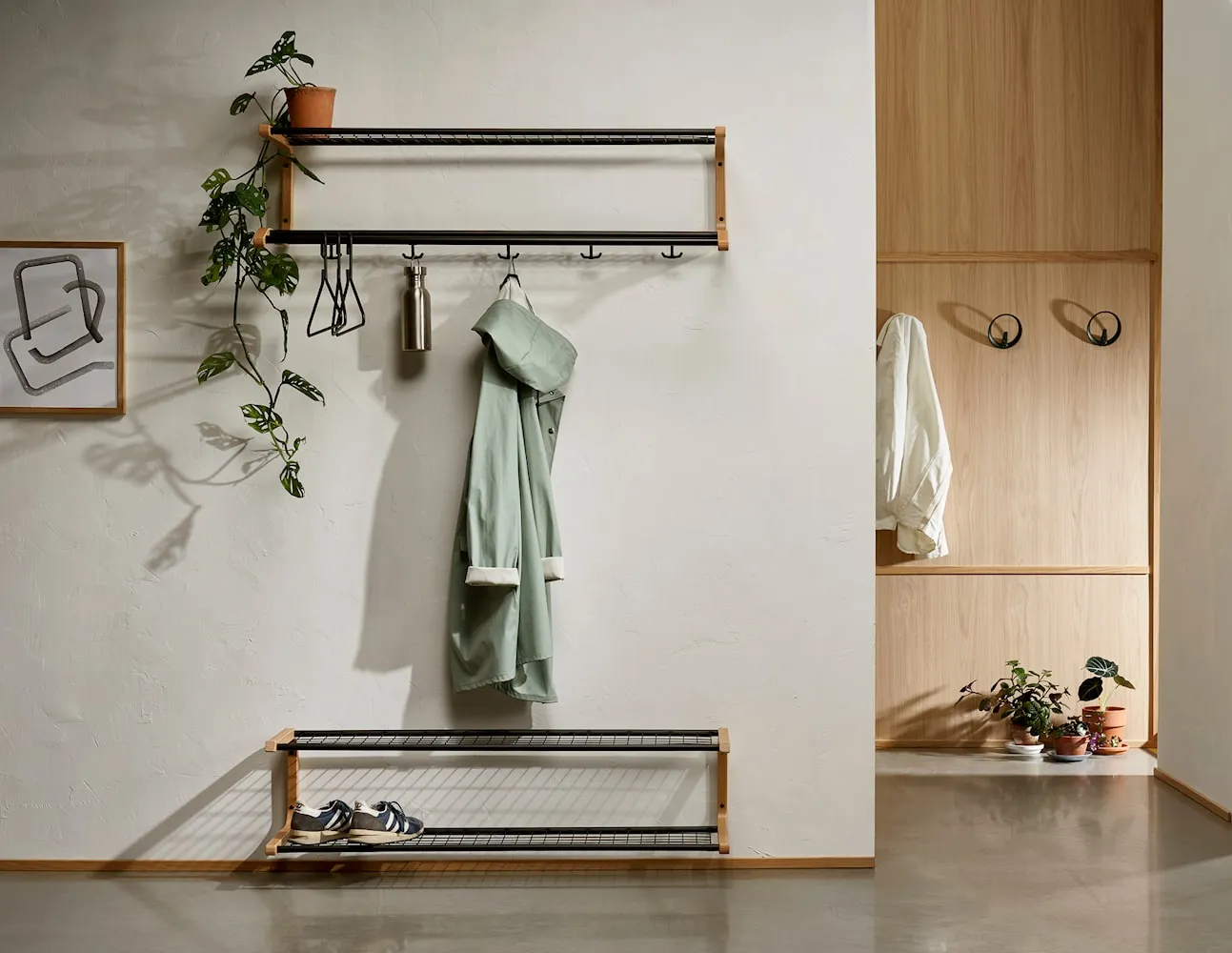 Essem Design Anna Shoe Rack Beech 100 Cm, White