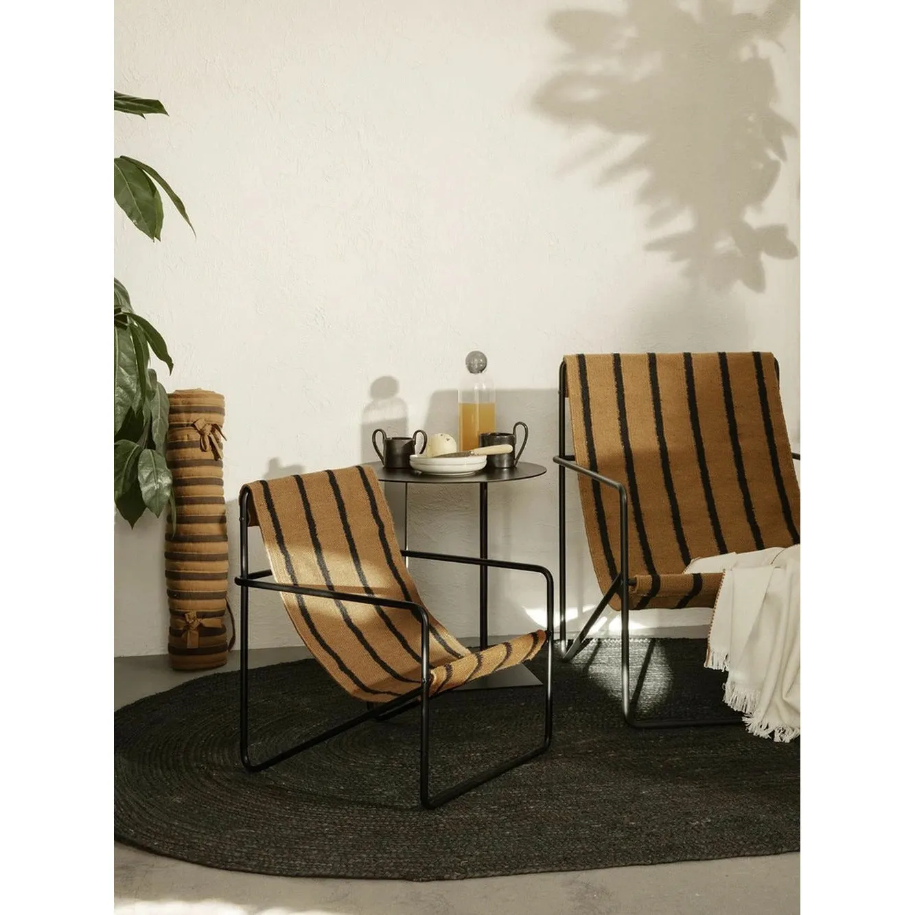 Ferm Living Eternal Oval Jute Rug Small, Black