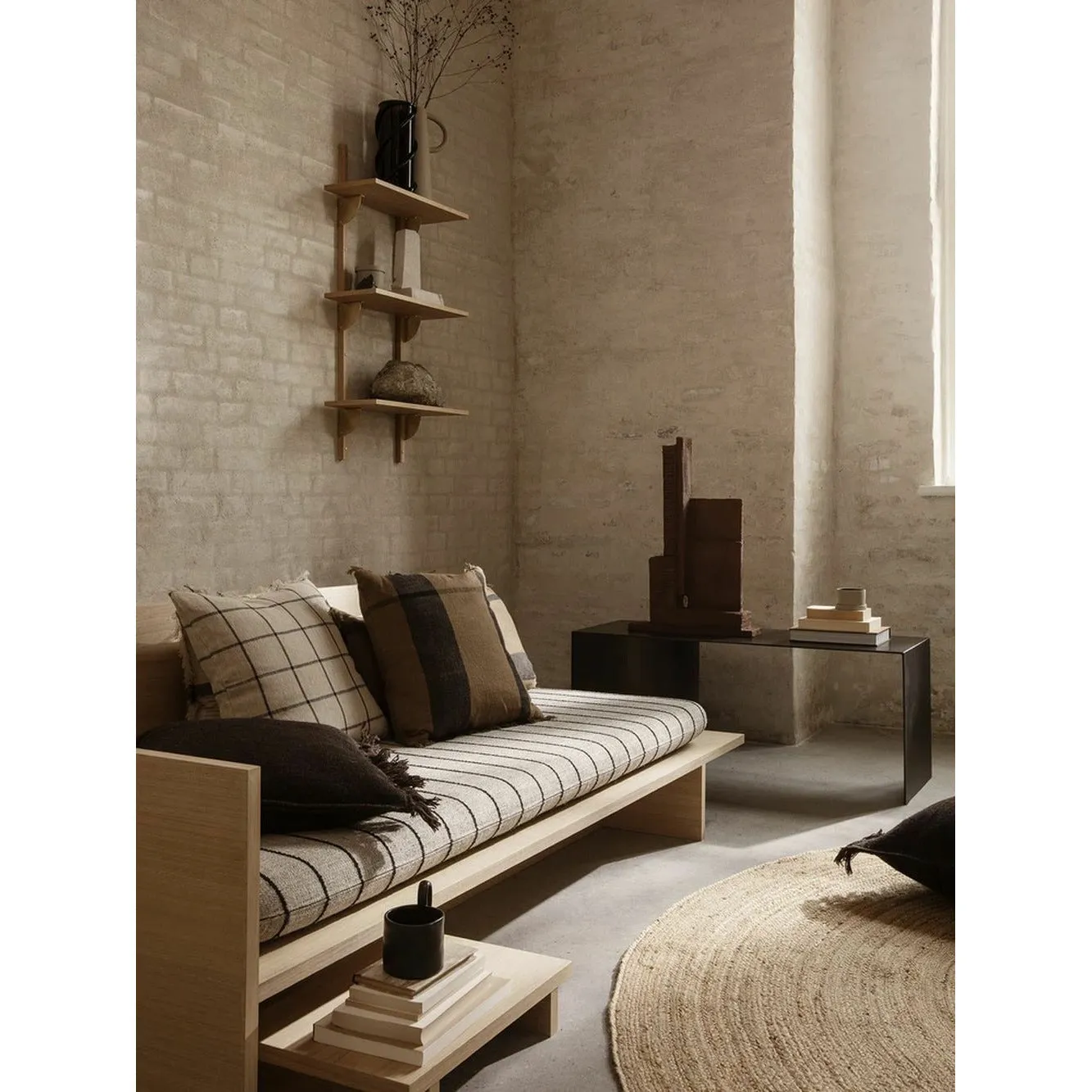 Ferm Living Eternal Round Jute Rug Small, Natural