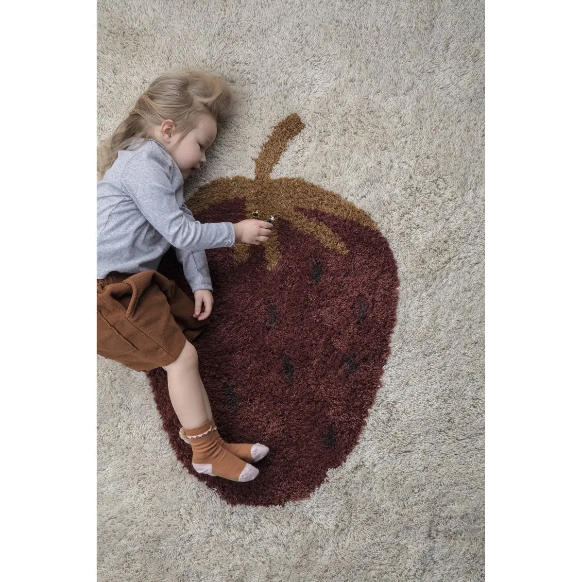 Ferm Living Fruiticana Strawberry Rug, 120 Cm