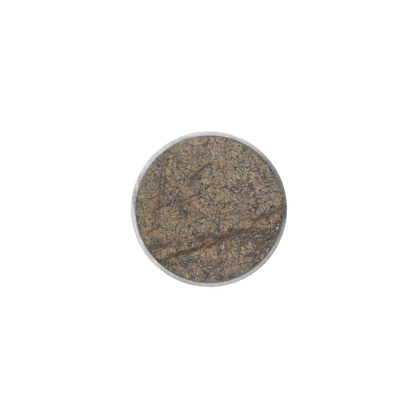 Ferm Living Hook Stainless Steel , Brown Marble ø4 Cm