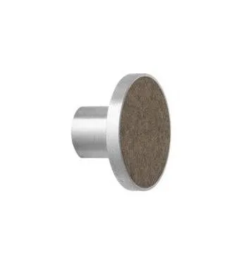 Ferm Living Hook Stainless Steel , Brown Marble ø4 Cm