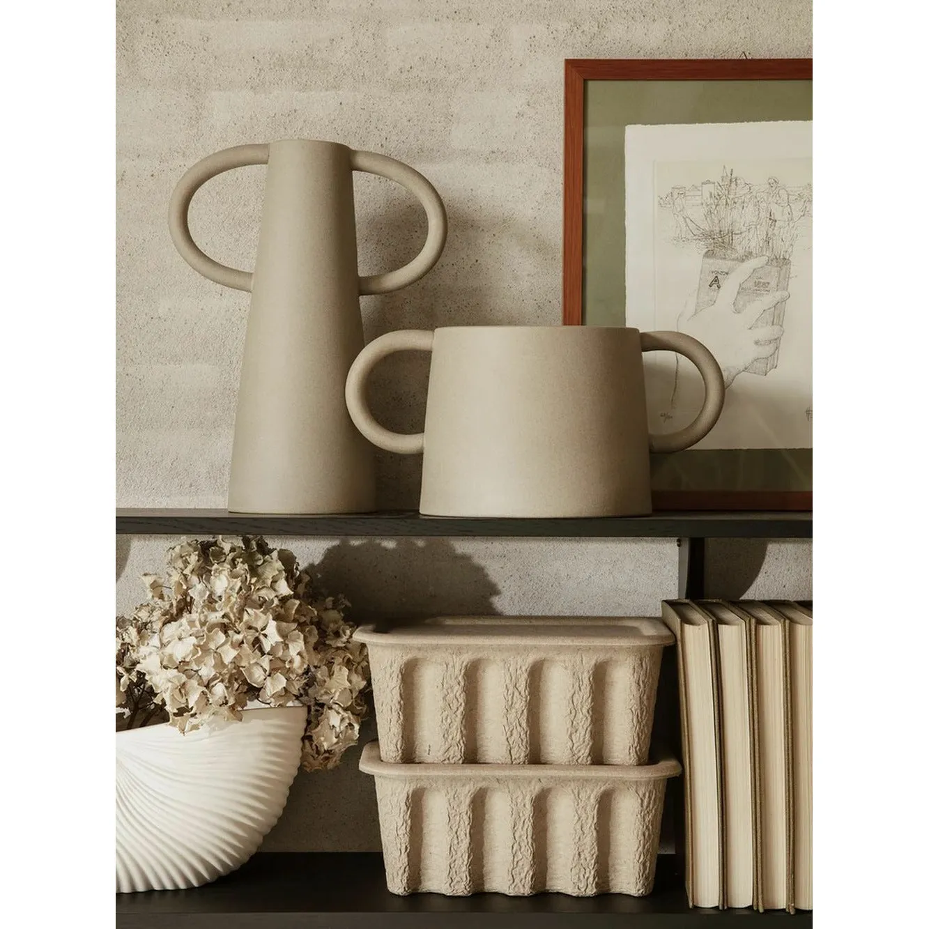 Ferm Living Paper Pulp Box Set Of 2, Small