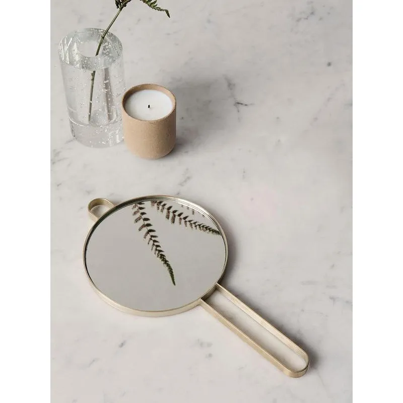 Ferm Living Poise Hand Mirror, Brass