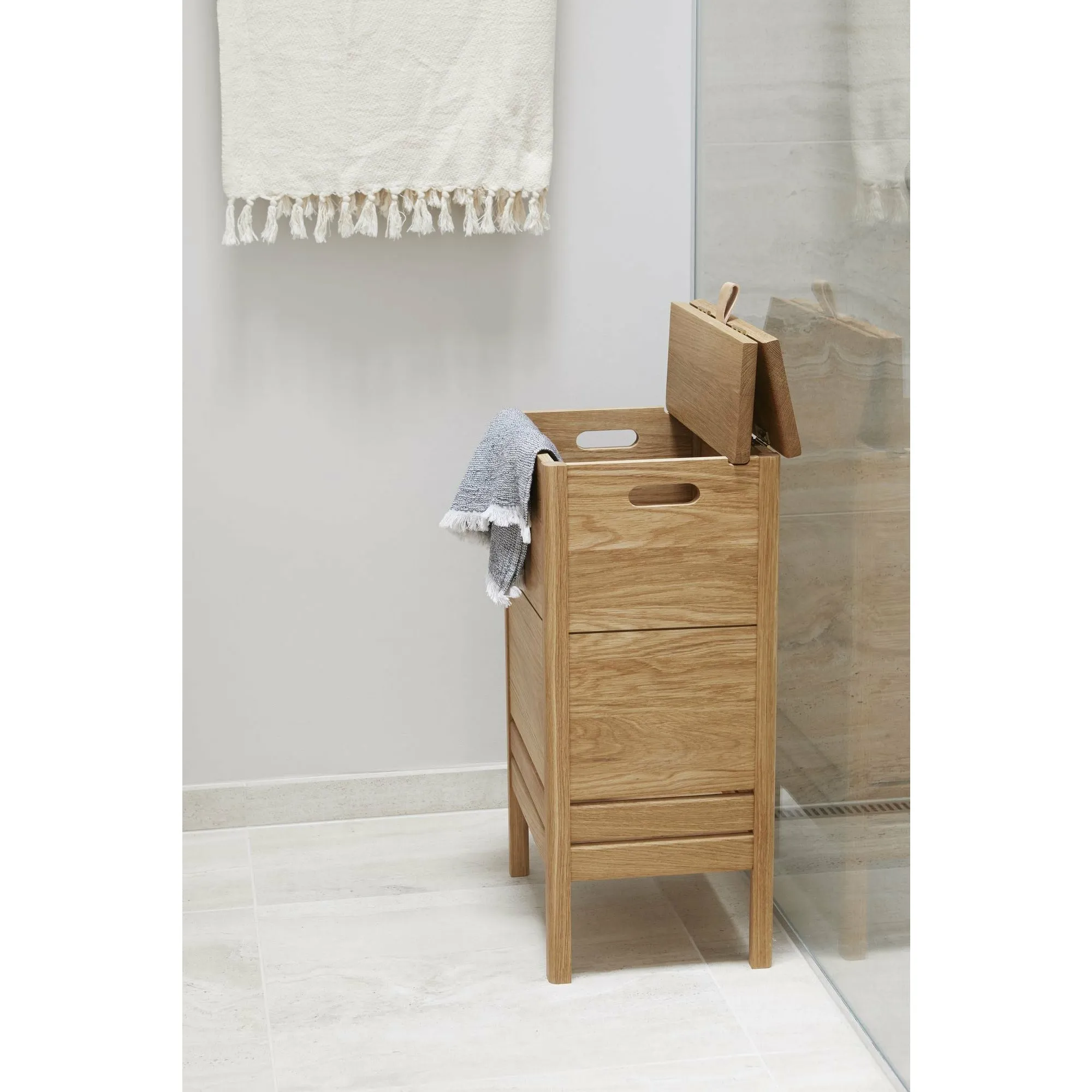 Form & Refine A Line Laundry Box. Oak