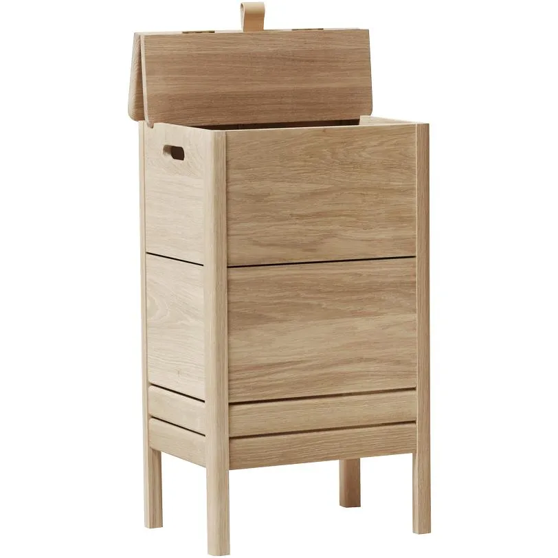 Form & Refine A Line Laundry Box. White Oak