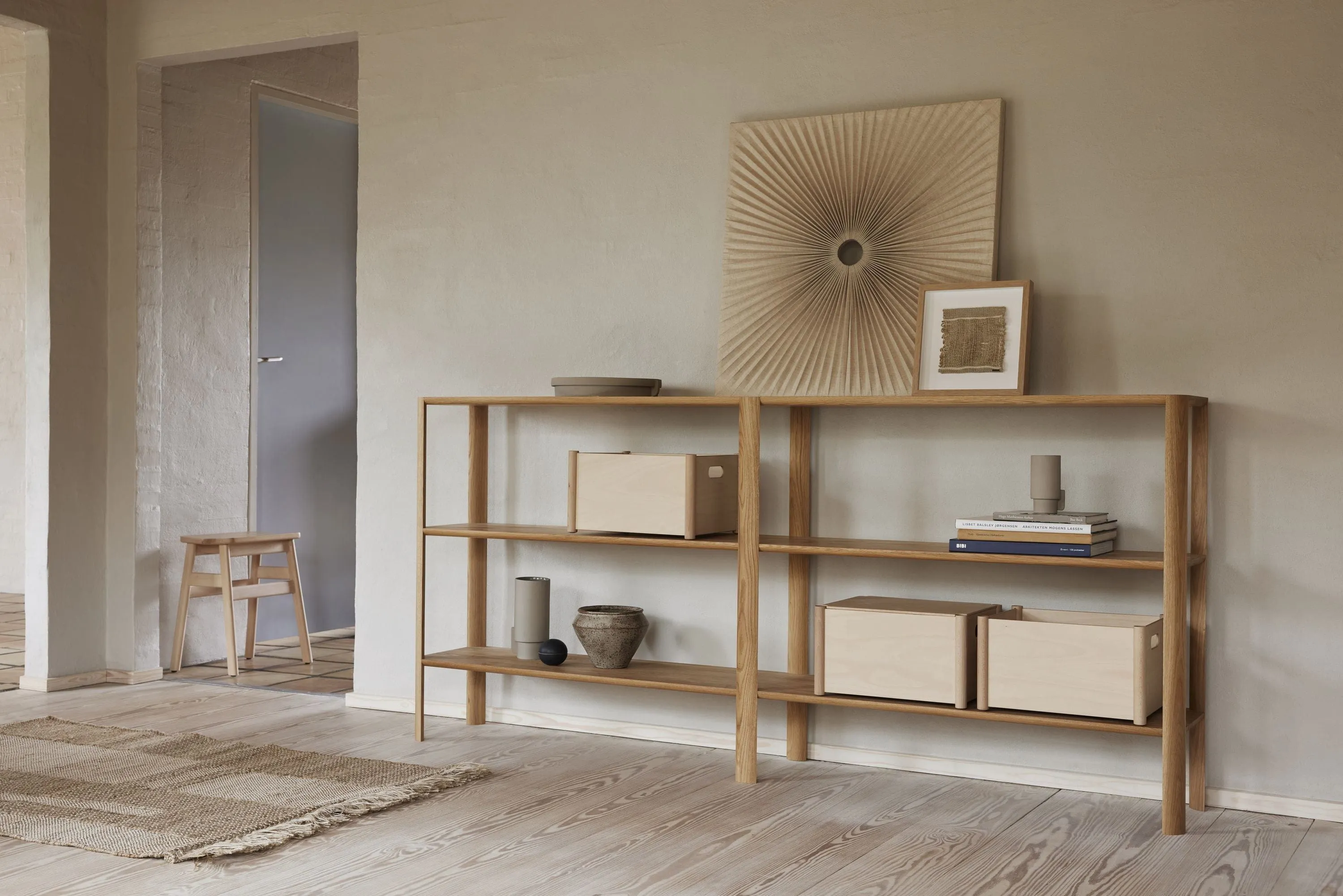 Form & Refine Pillar Storage Box Medium, Beech