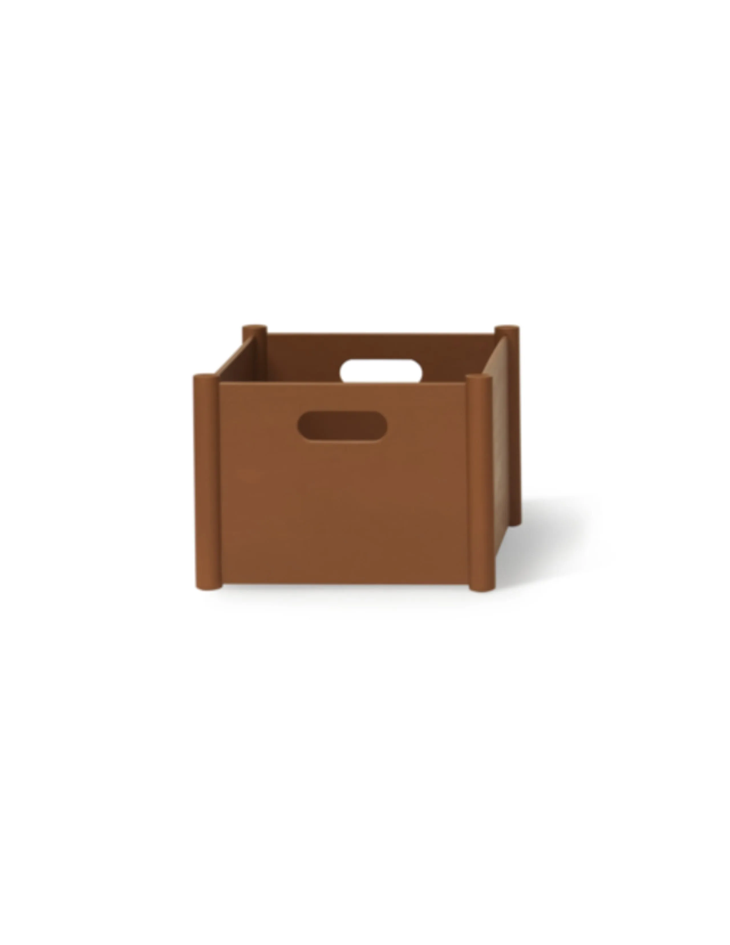 Form & Refine Pillar Storage Box Medium. Clay Brown