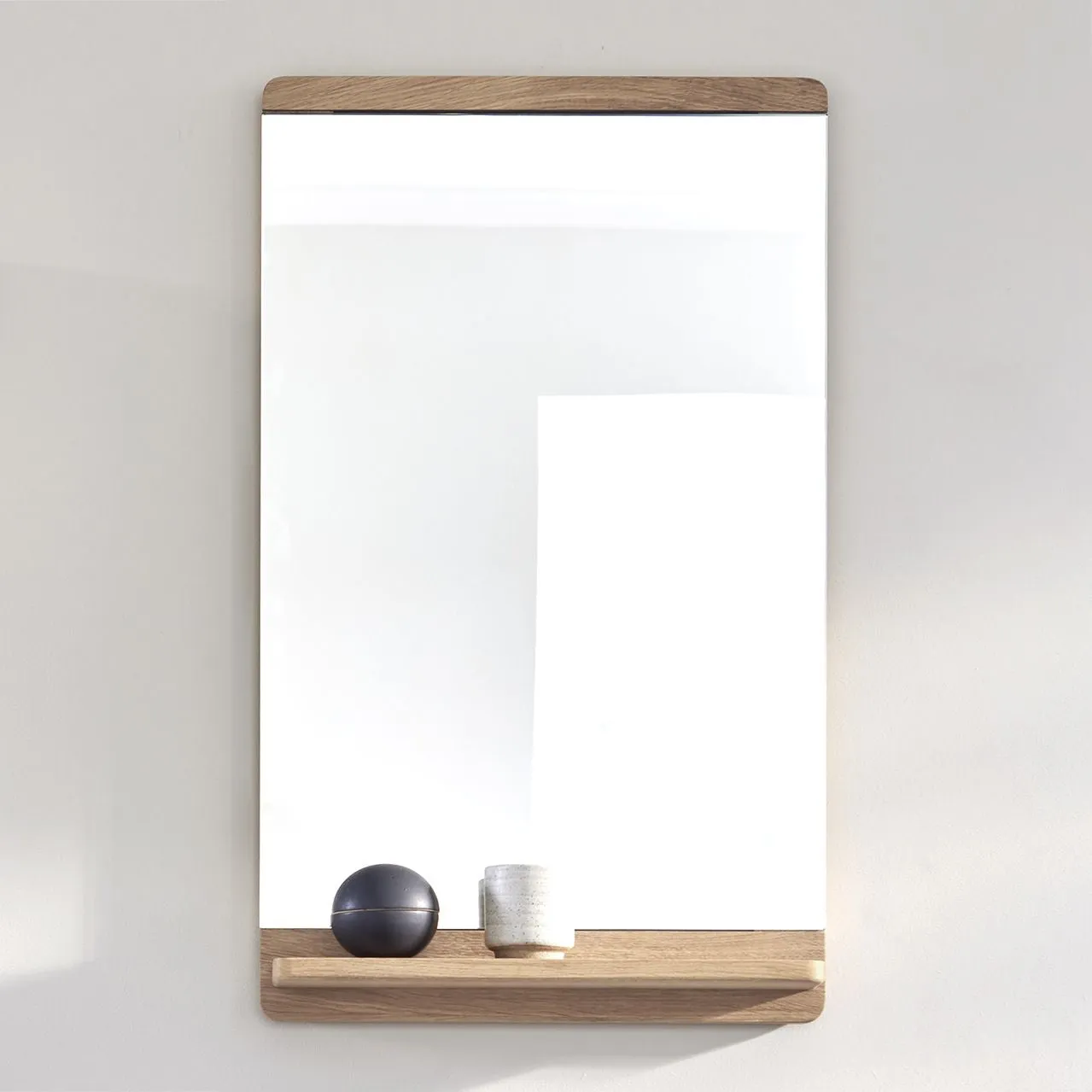 Form & Refine Rim Wall Mirror. White Oak