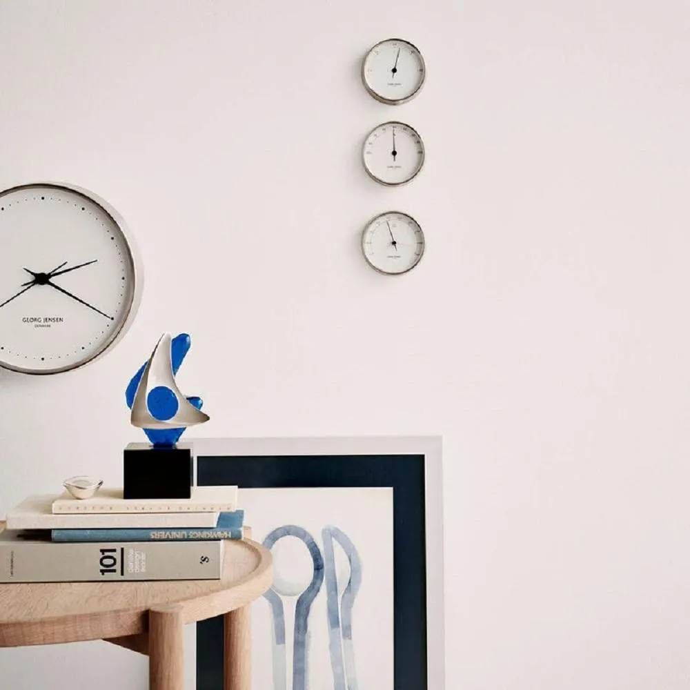 Georg Jensen Koppel Wall Clock Stainless Steel/White, 30 Cm