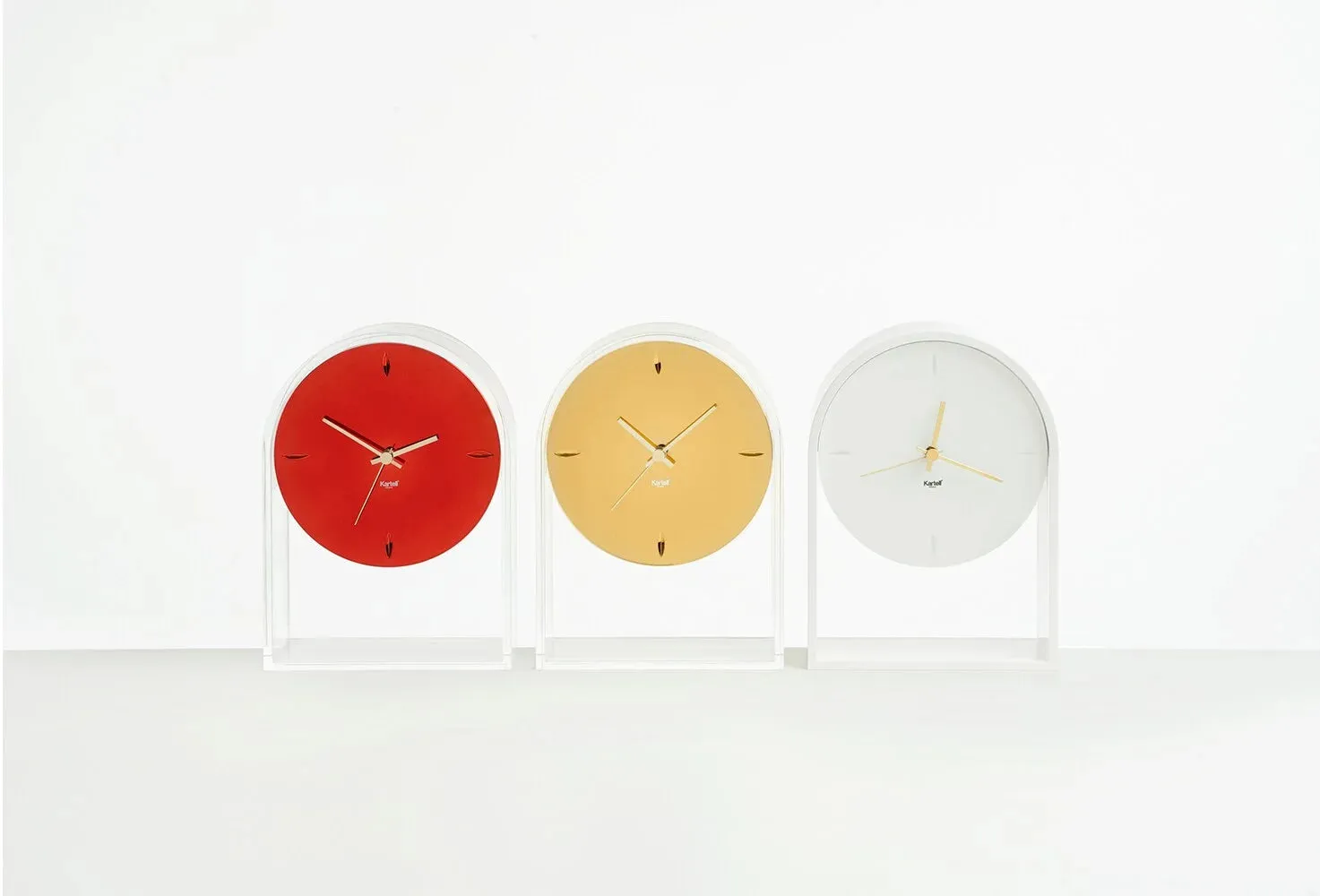 Kartell Air Du Temps Clock, Crystal/Black