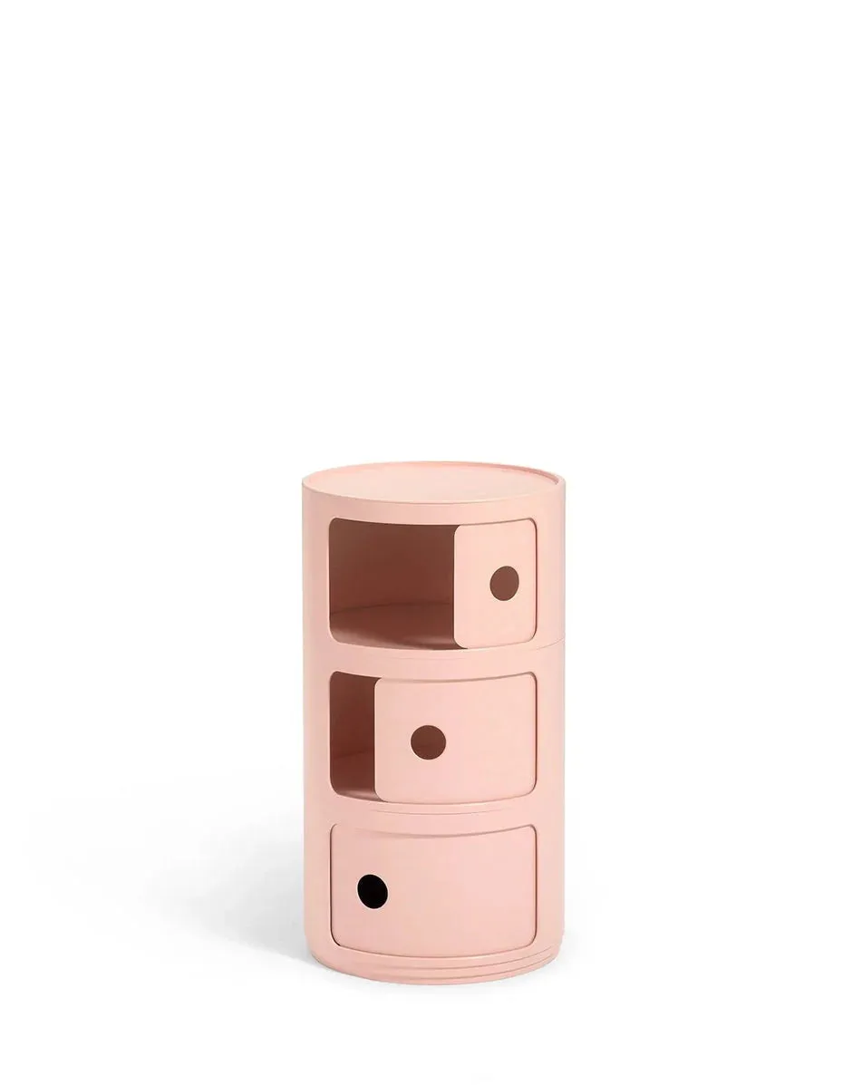 Kartell Componibili Bio Container 3 Elements, Pink