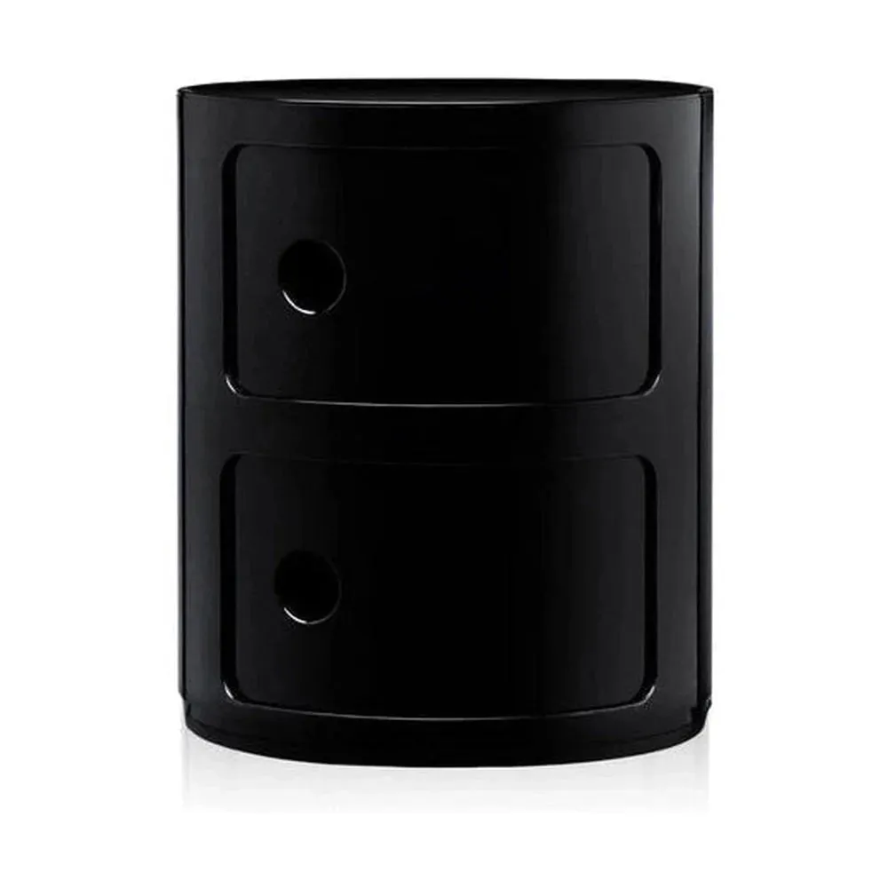Kartell Componibili Classic Container 2 Elements, Black