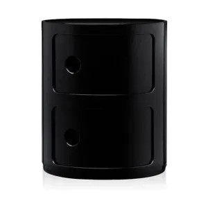 Kartell Componibili Classic Container 2 Elements, Black