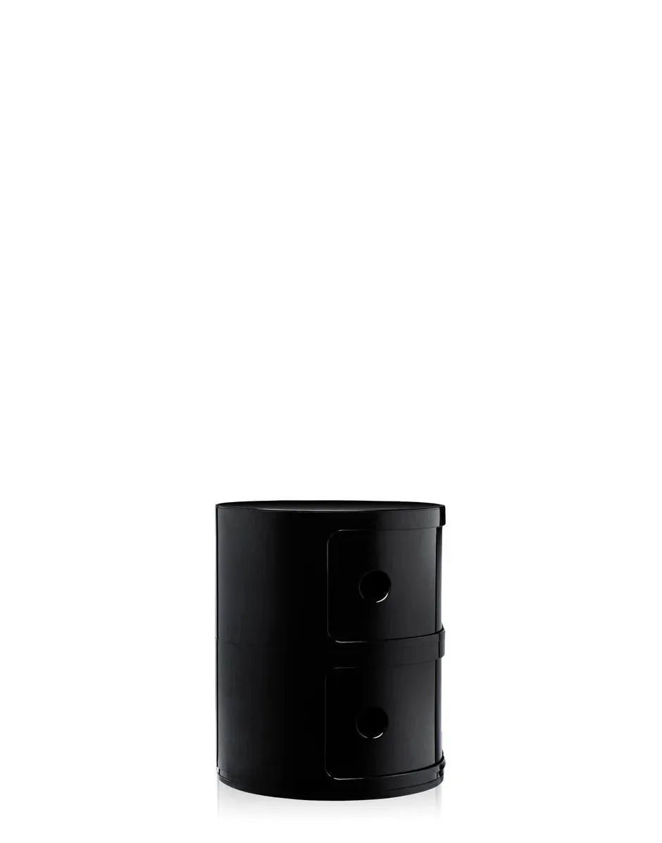 Kartell Componibili Classic Container 2 Elements, Black