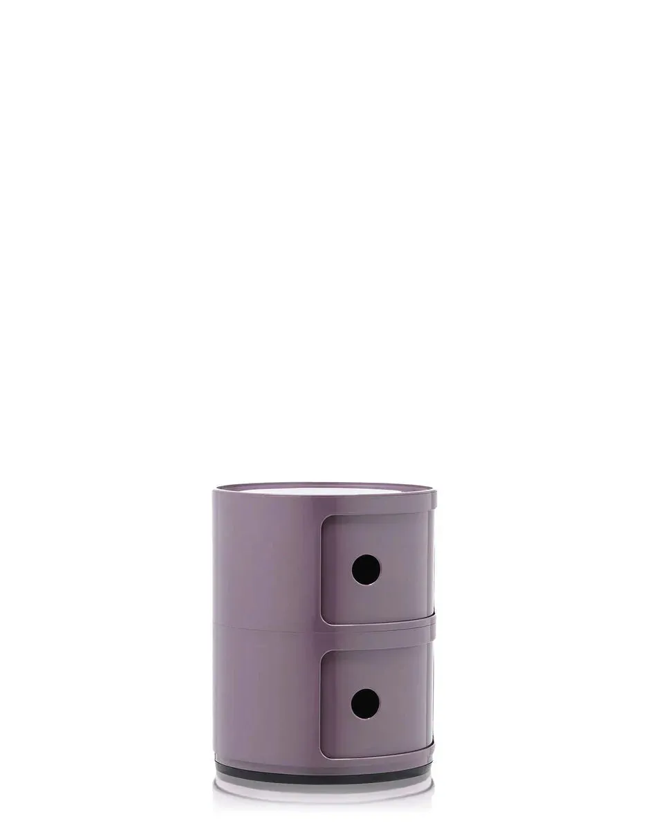 Kartell Componibili Classic Container 2 Elements, Silver