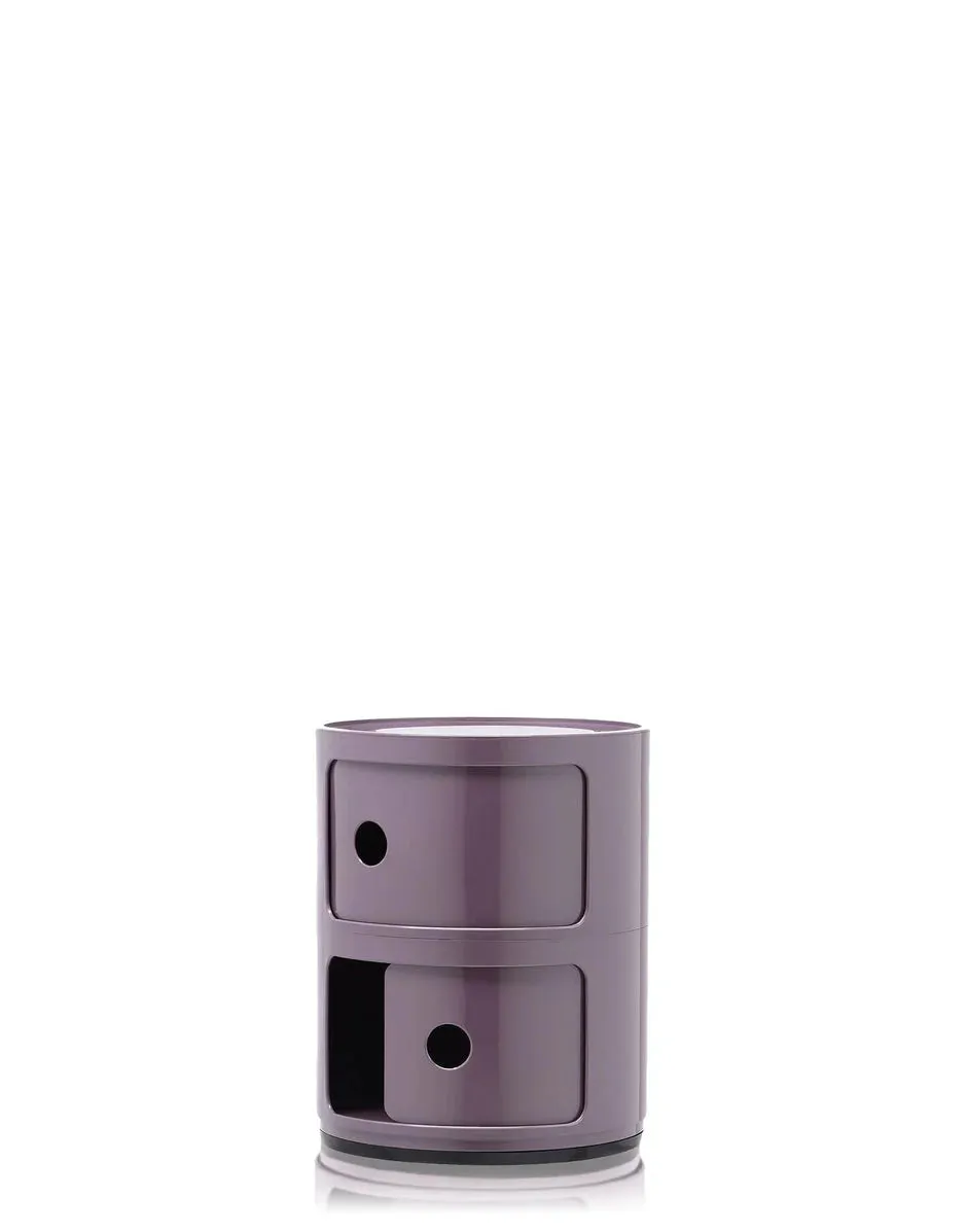 Kartell Componibili Classic Container 2 Elements, Silver