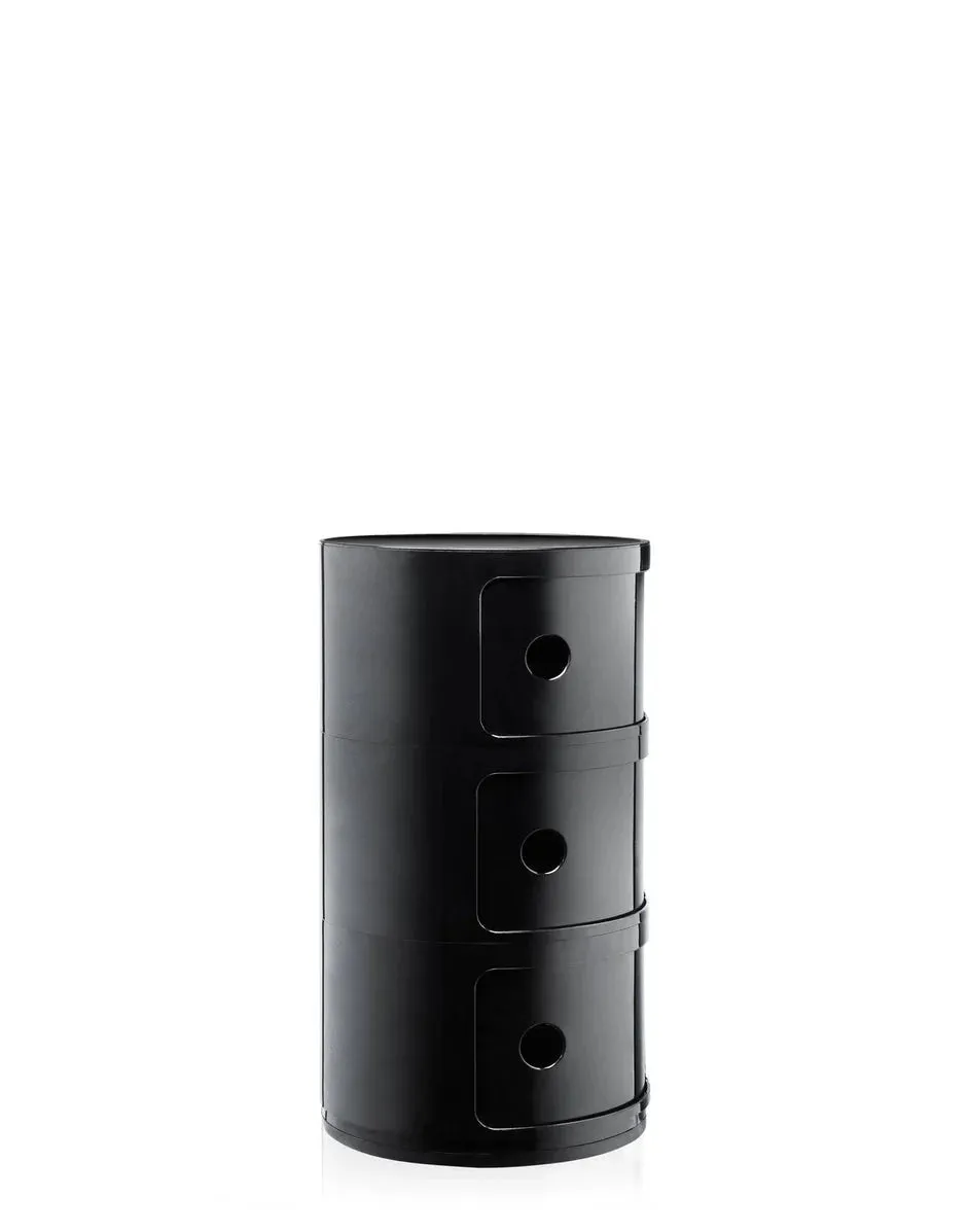 Kartell Componibili Classic Container 3 Elements, Black