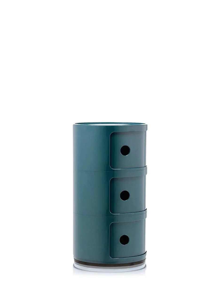 Kartell Componibili Classic Container 3 Elements, Blue