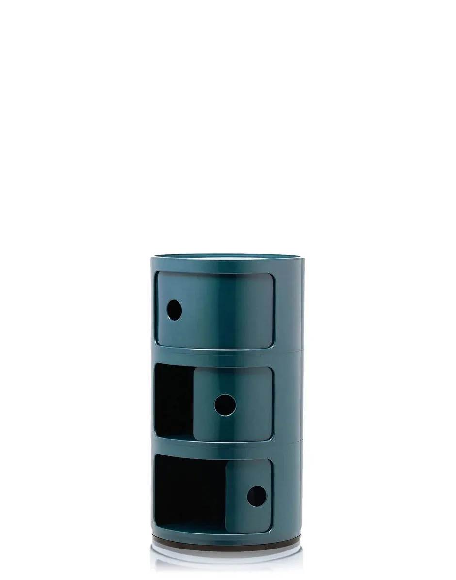 Kartell Componibili Classic Container 3 Elements, Blue