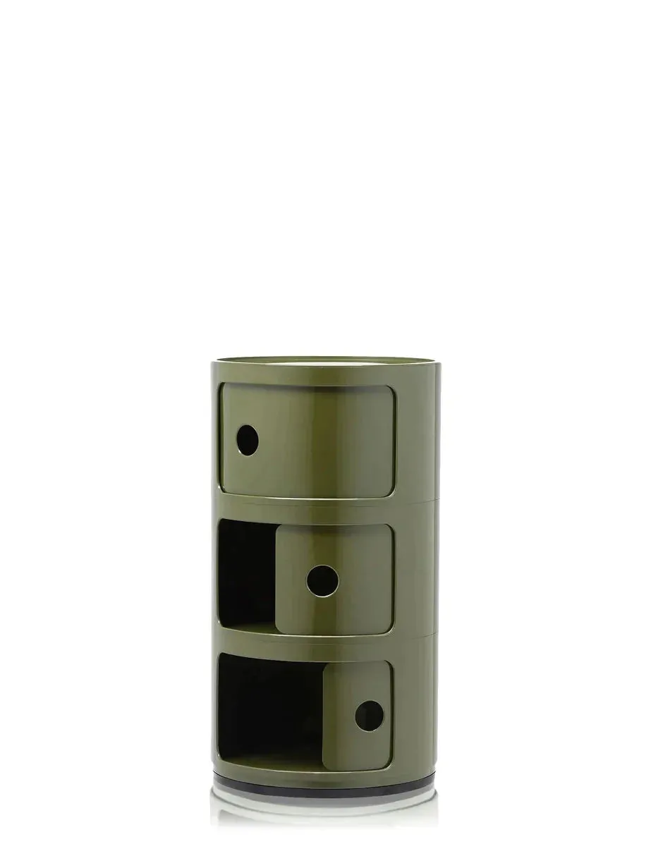 Kartell Componibili Classic Container 3 Elements, Green