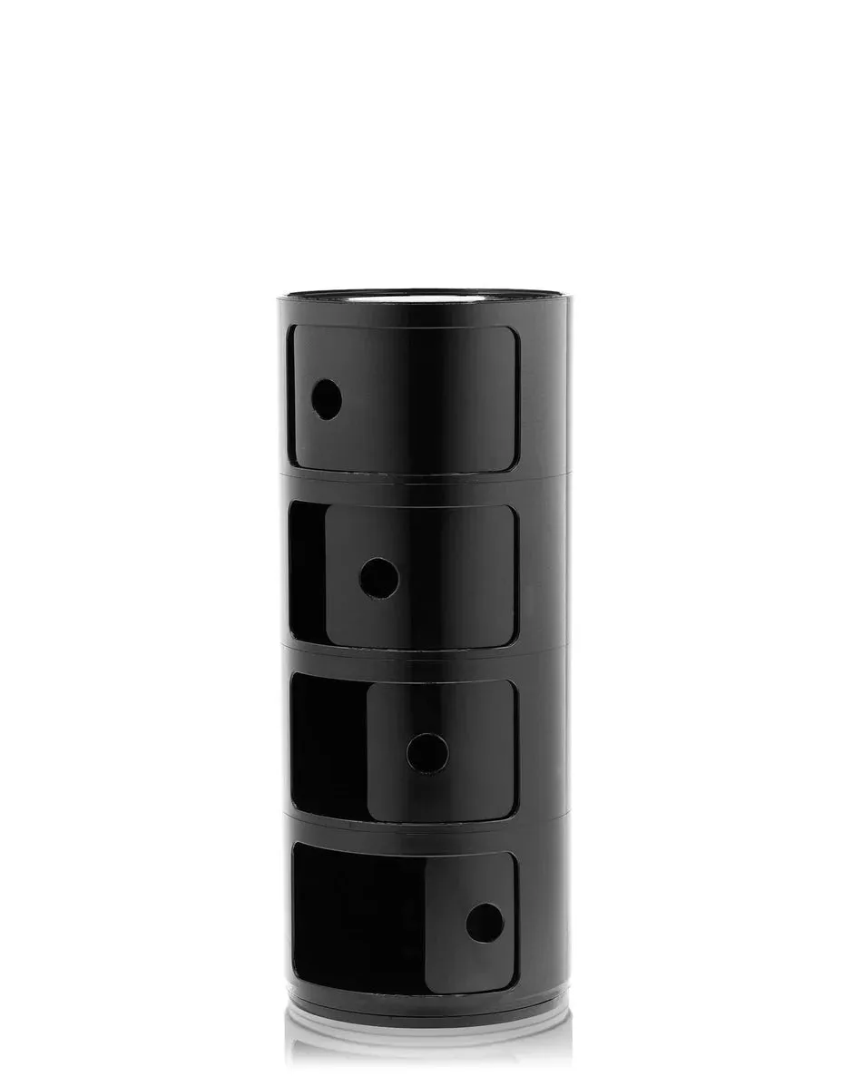 Kartell Componibili Classic Container 4 Elements, Black