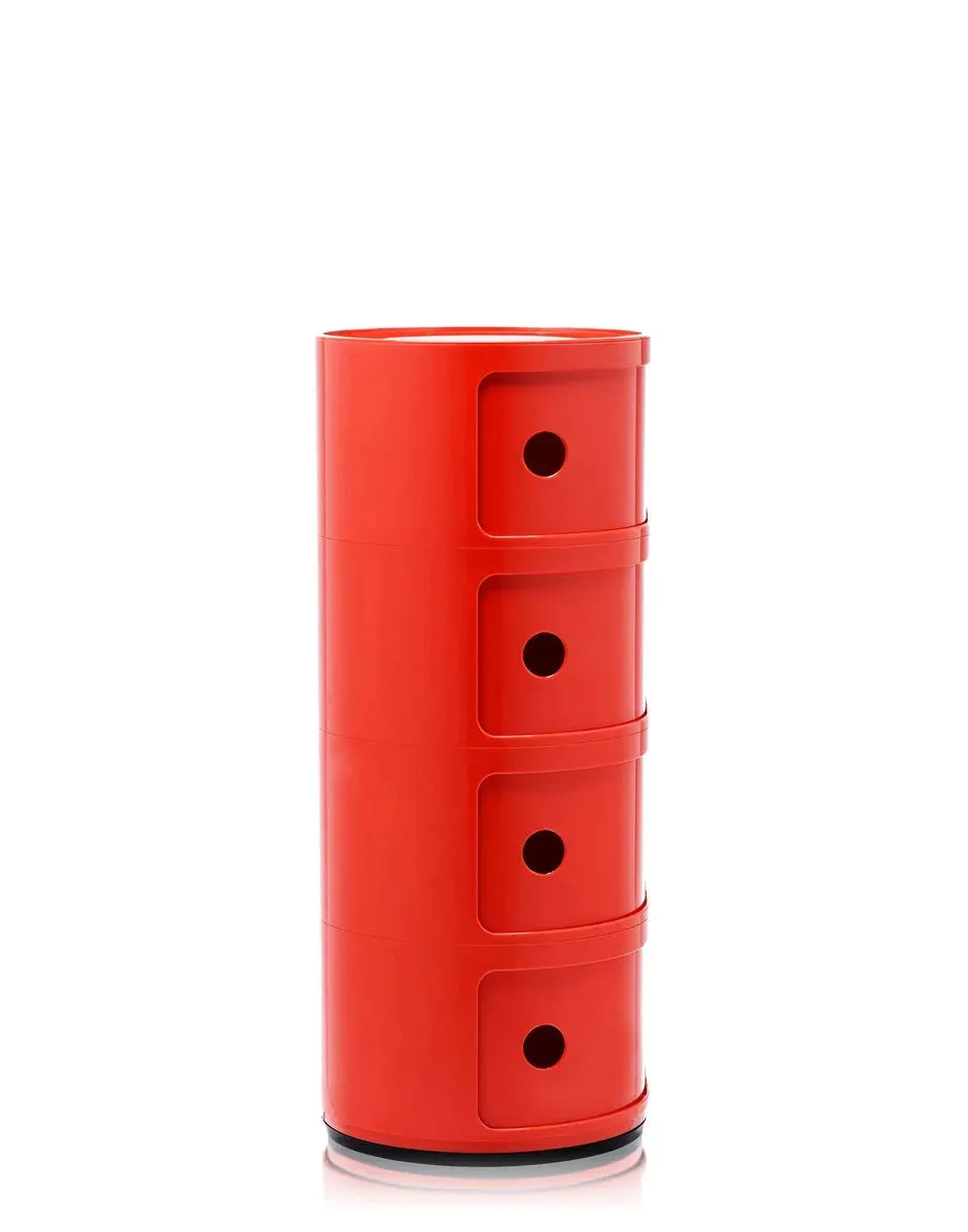 Kartell Componibili Classic Container 4 Elements, Red