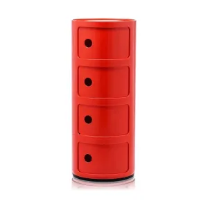 Kartell Componibili Classic Container 4 Elements, Red