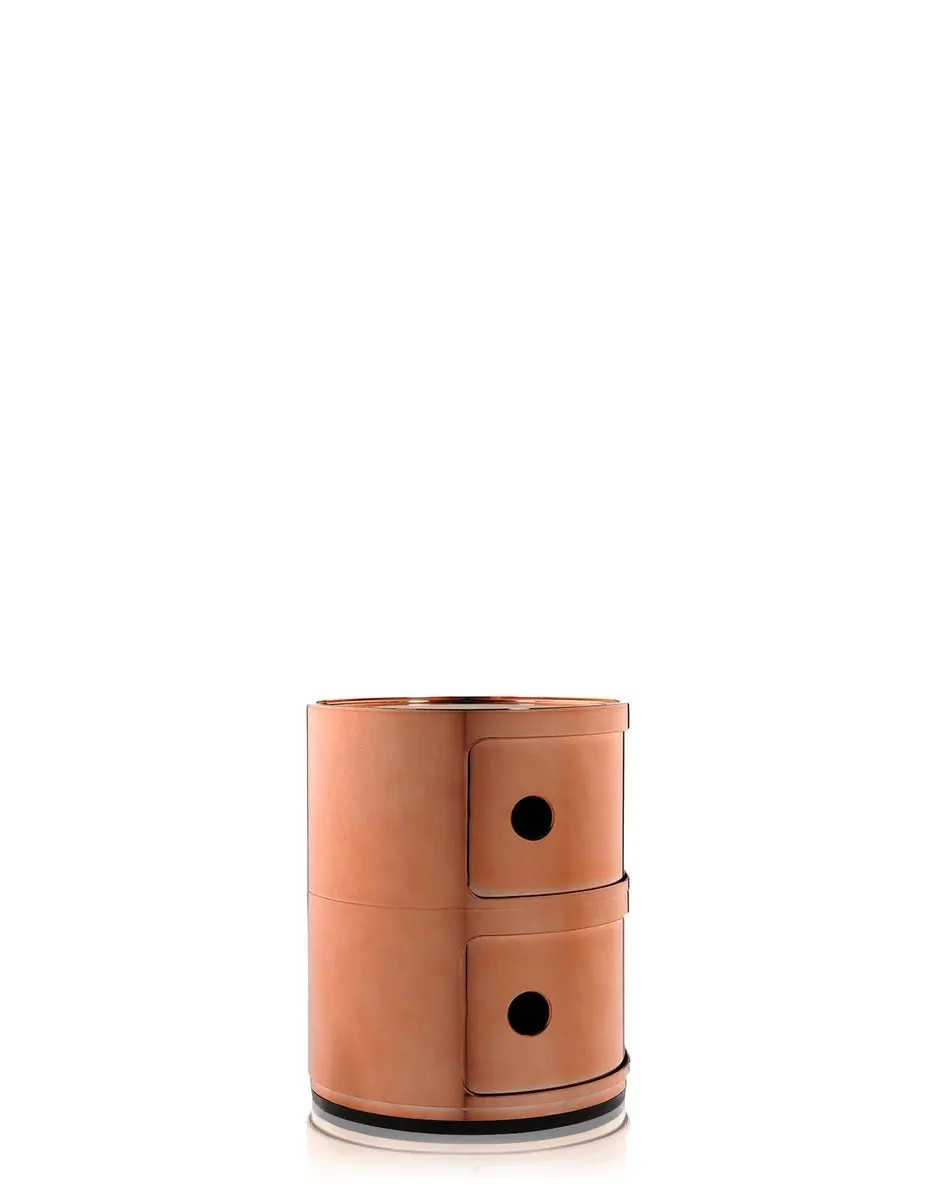 Kartell Componibili Metal Container 2 Elements, Coppery