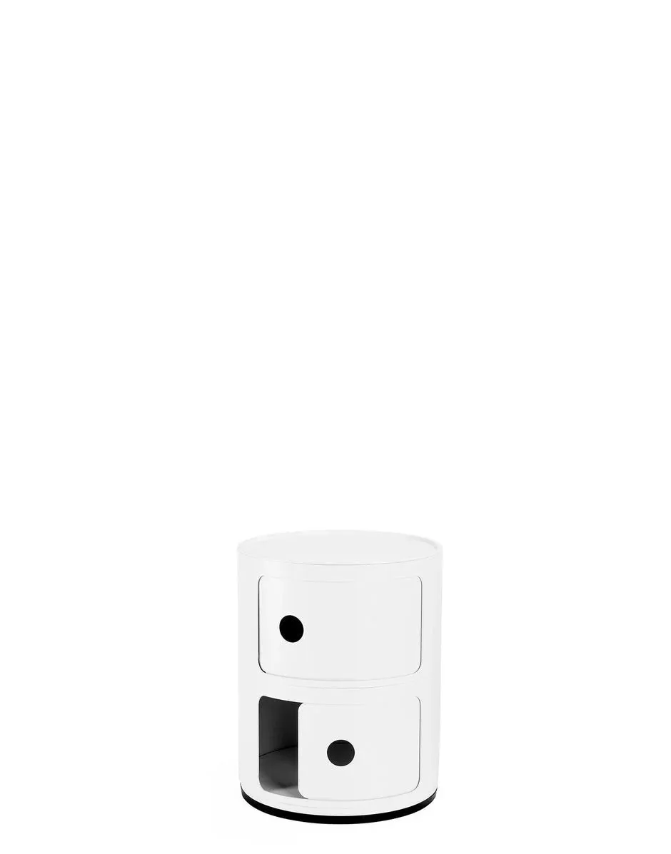 Kartell Componibili Recycled Container 2 Elements, White