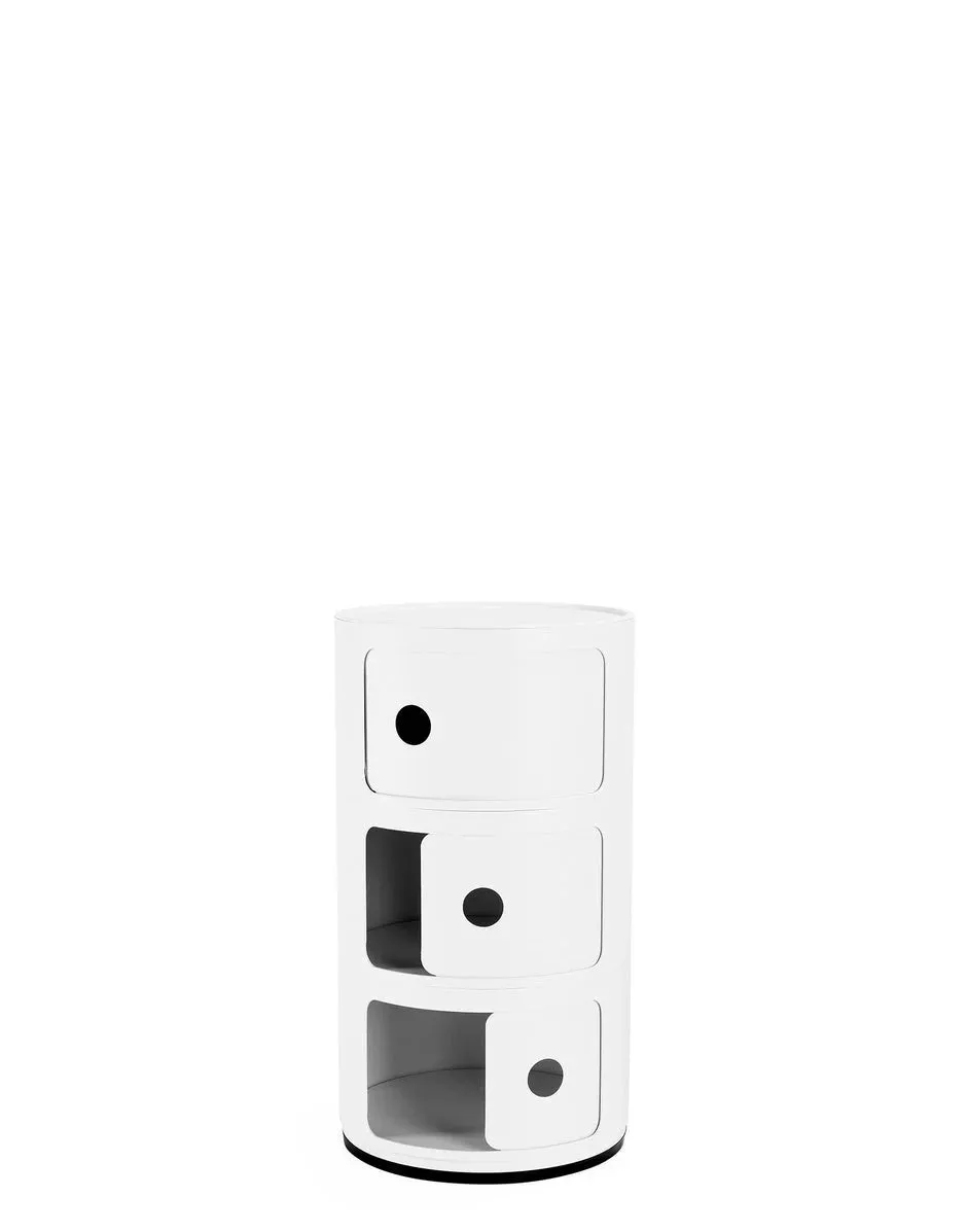 Kartell Componibili Recycled Container 3 Elements, White