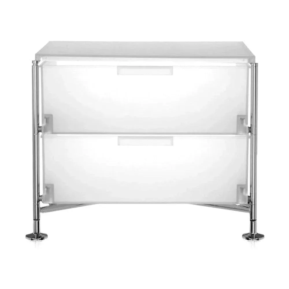 Kartell Mobil 2 Drawer With Feet, Ice