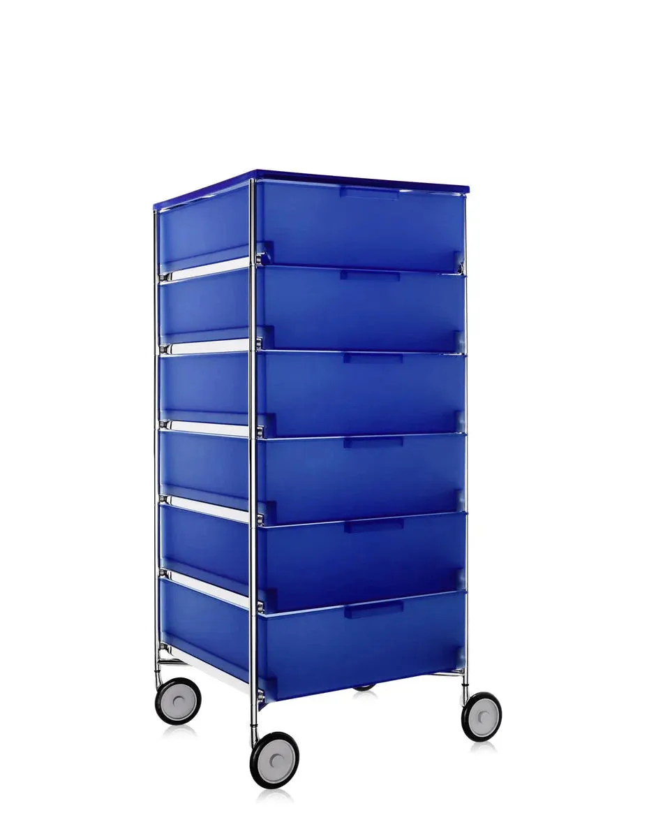 Kartell Mobil 6 Drawer With Wheels, Cobalt Blue