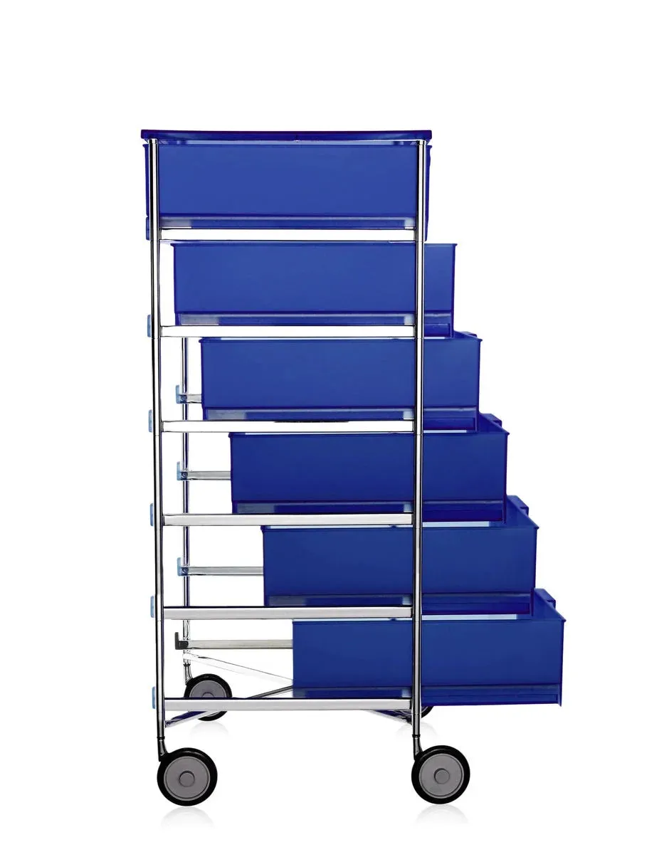 Kartell Mobil 6 Drawer With Wheels, Cobalt Blue
