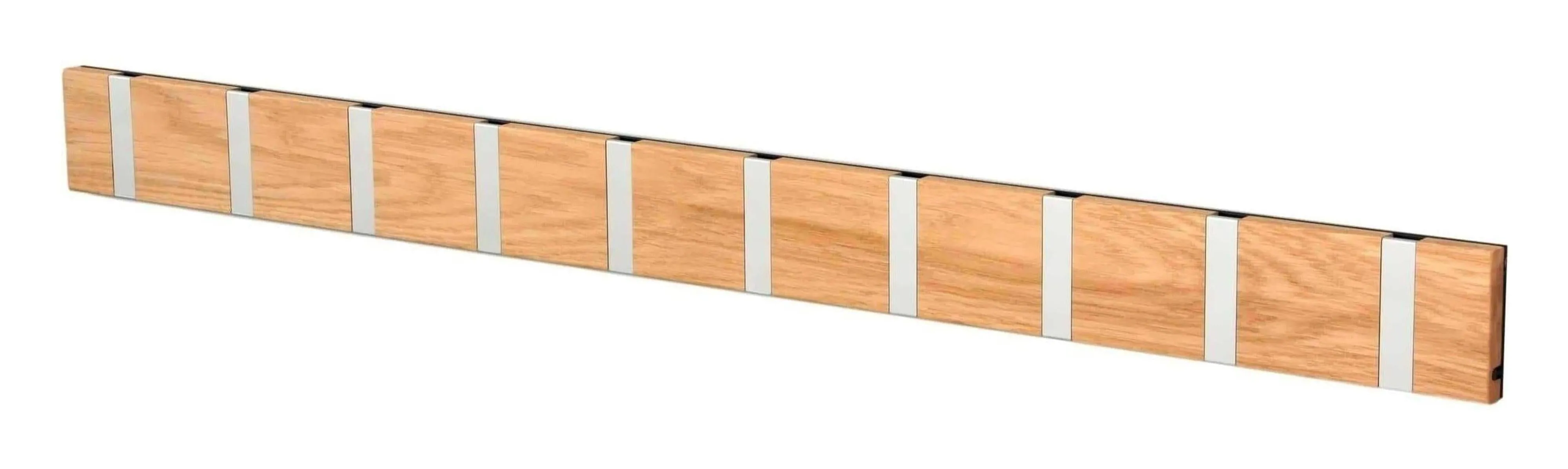 Loca Knax Horizontal Coat Rack 10 Hooks, Oak Oiled/Grey
