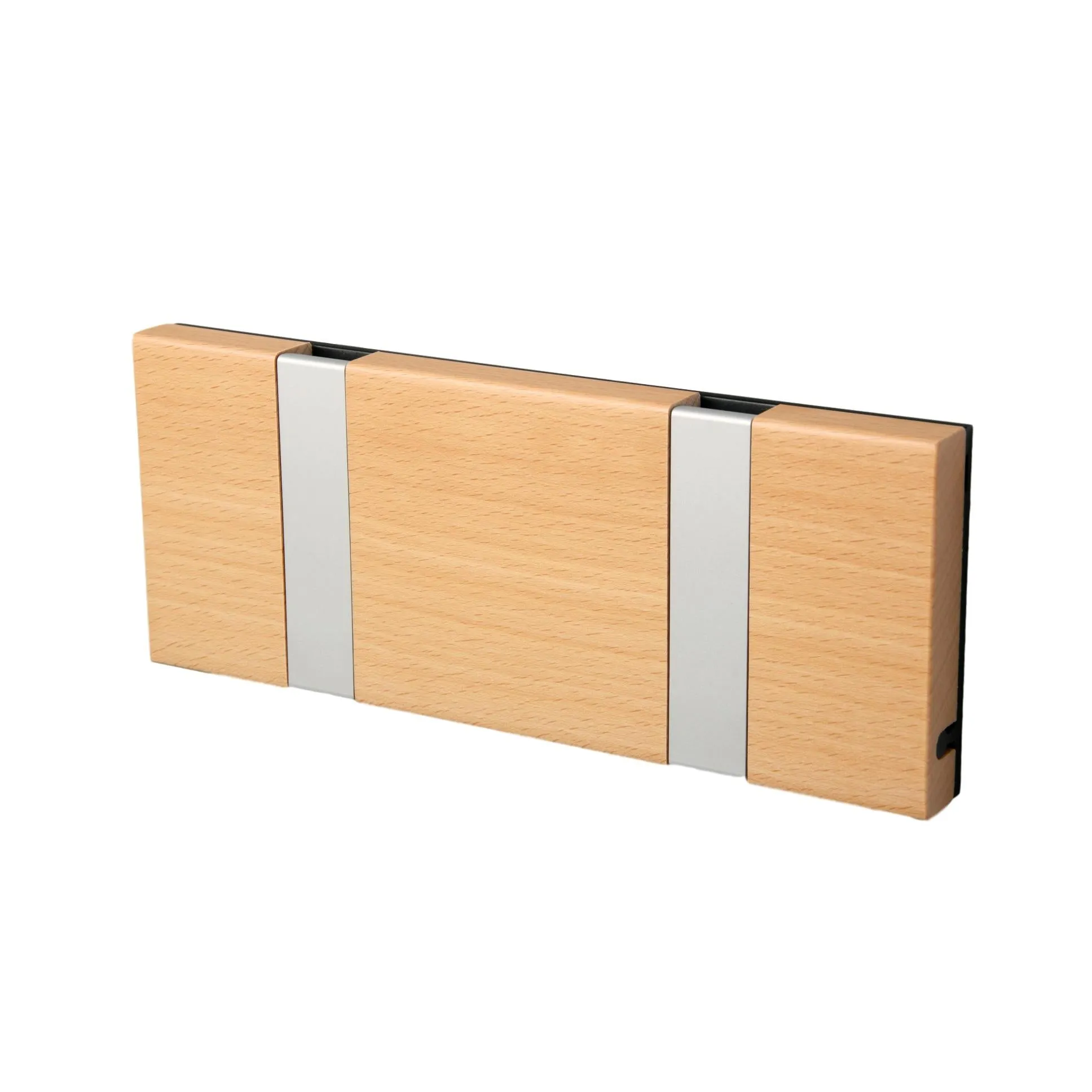 Loca Knax Horizontal Coat Rack 2 Hooks, Beech/Grey