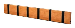 Loca Knax Horizontal Coat Rack 6 Hooks, Cherry/Black
