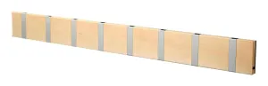 Loca Knax Horizontal Coat Rack 8 Hooks, Birch/Grey