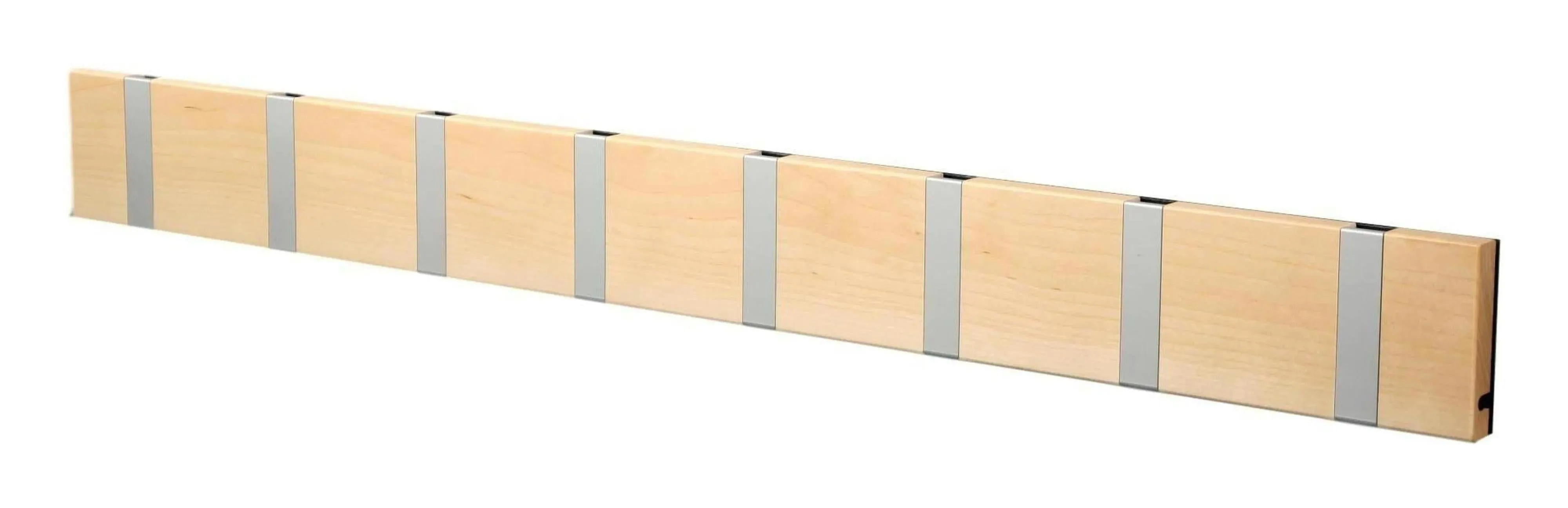 Loca Knax Horizontal Coat Rack 8 Hooks, Birch/Grey