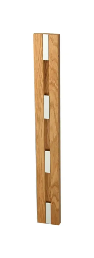 Loca Knax Vertical Coat Rack, Oak Oiled/Grey
