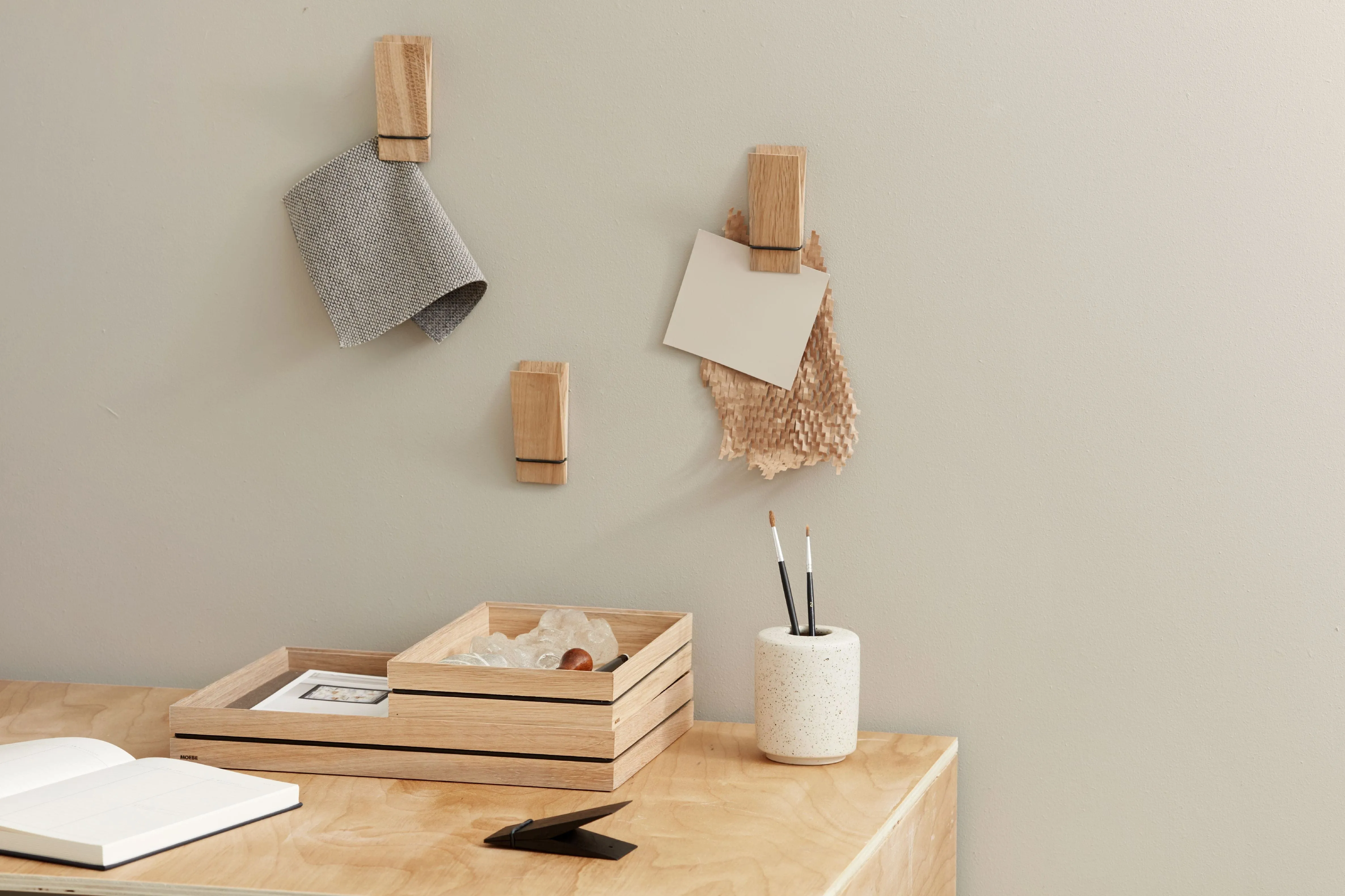 Moebe Wooden Clips, Oak