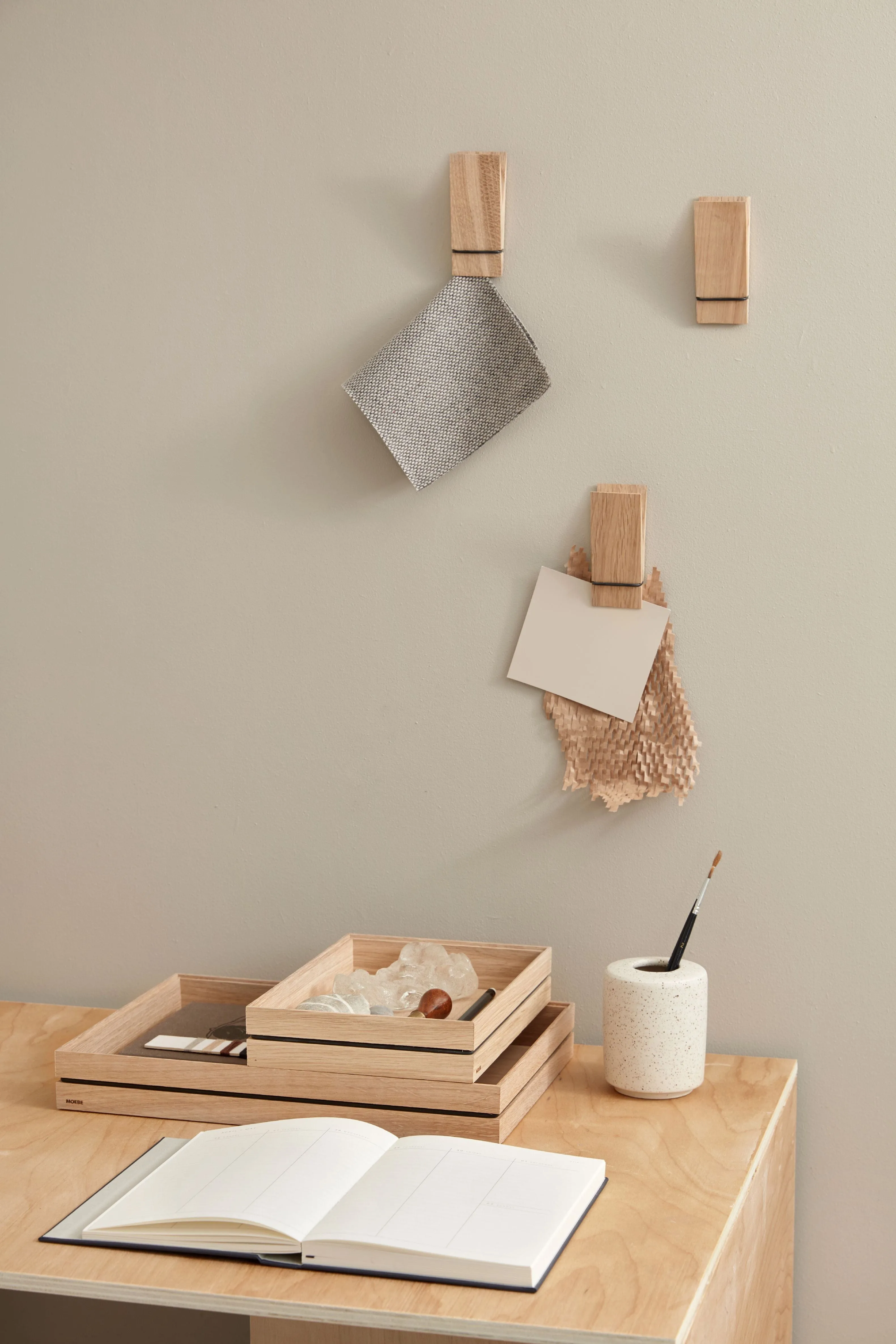 Moebe Wooden Clips, Oak